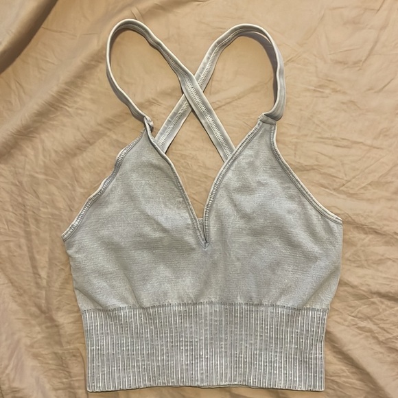 Free People Good Karma Crop Tank ICE GREY - Picture 2 of 7